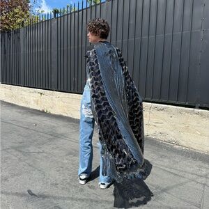 Elegant Black and Silver Cape